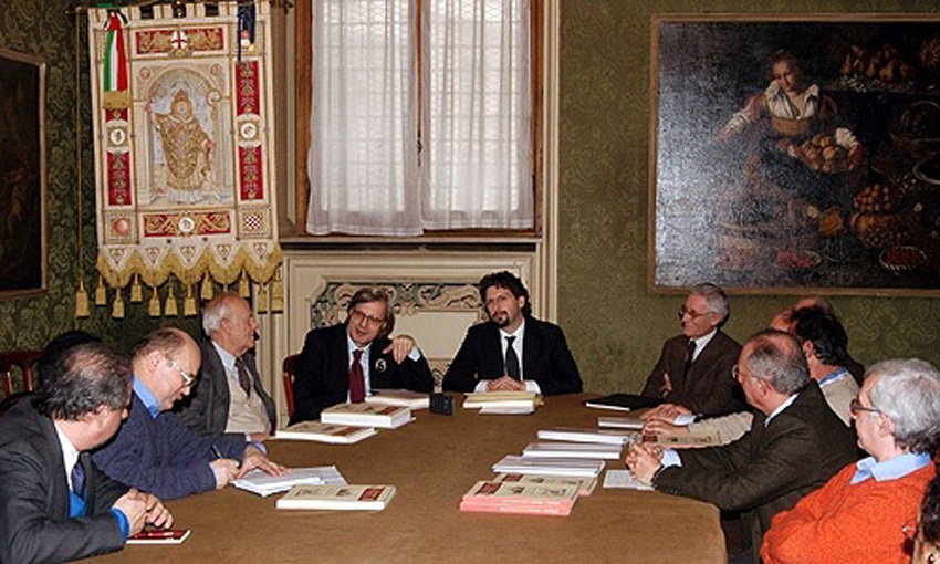 Conferenza stampa a Palazzo Marino per il libro 'Petrarca a Milano' (2008)