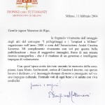 Lettera di encomio del Cardinale Tettamanzi (2004)