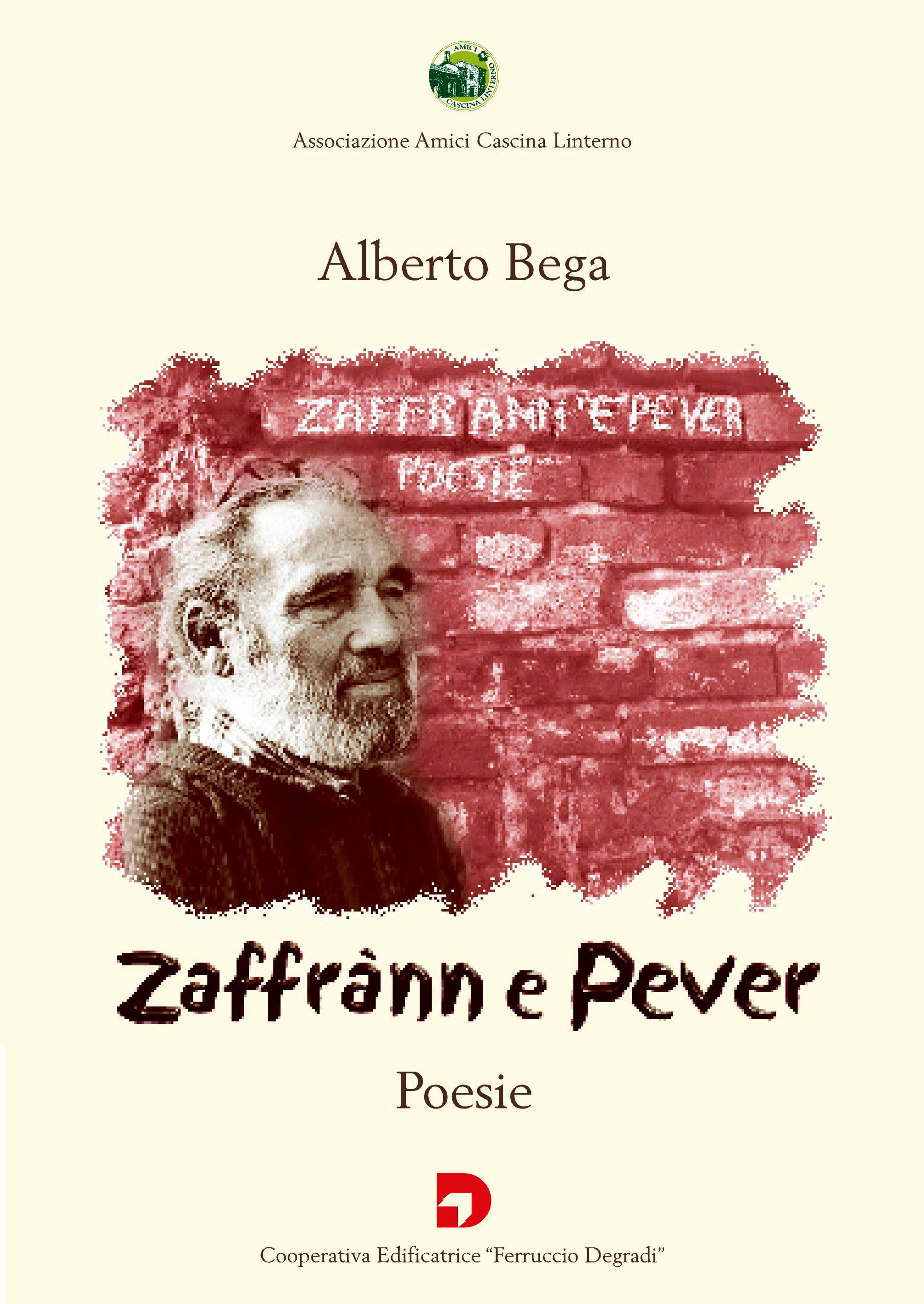 Copertina del libro di poesie di Alberto Bega 'Zaffran e Pever' (2003)