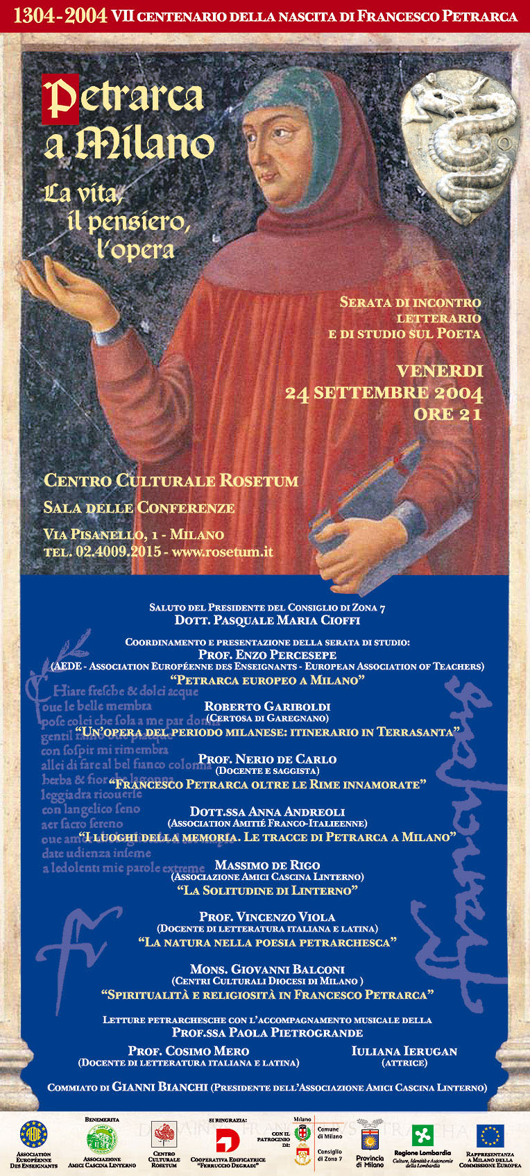 locandina 'Petrarca a Milano' (2004)