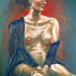 Sara, modella. Pan pastel colors su cartoncino (2016)