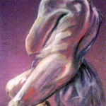 Nudo maschile. Pan pastel colors su cartoncino (2015)