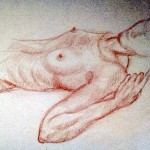 Posa sdraiata. Pastello (2013)