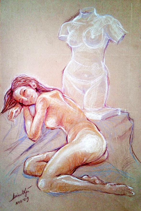 Le due modelle. Pastelli (2009)