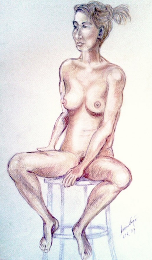 Nudo di giovane donna. Pastello (2009)