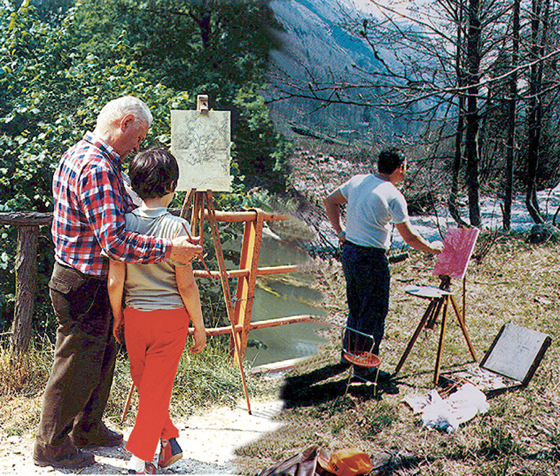 Nonno Theo, papà Massimo e Danile, tre generazioni in campo (1992)