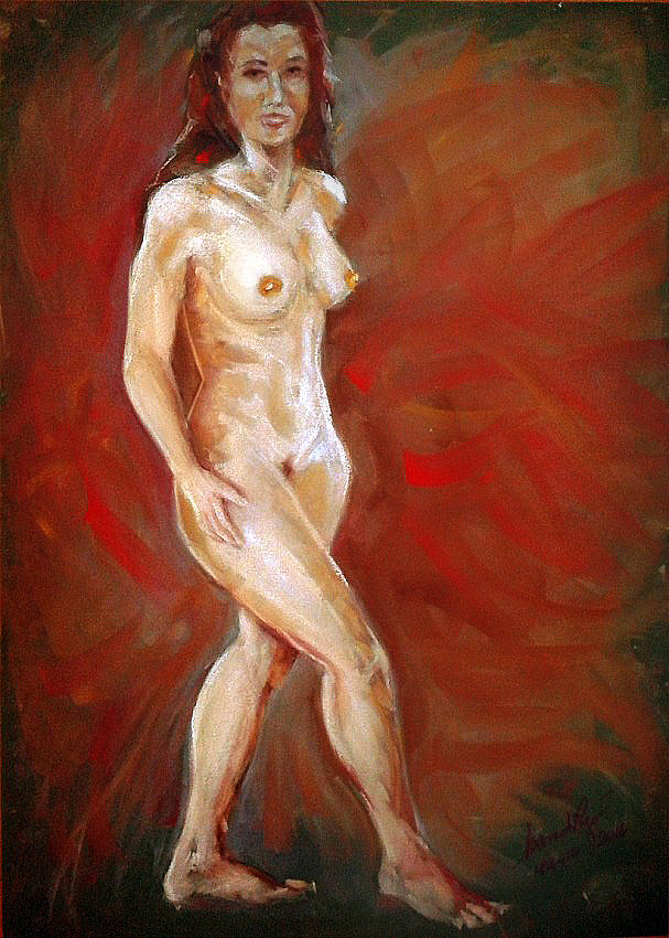 Figura in movimento. Pan pastel colors su cartoncino (2017)