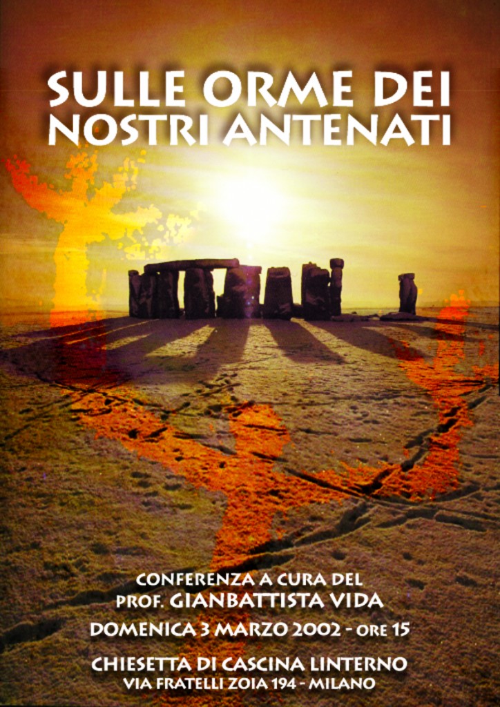 Conferenza 'Sulle Orme dei Nostri Antenati'. Locandina (2001)