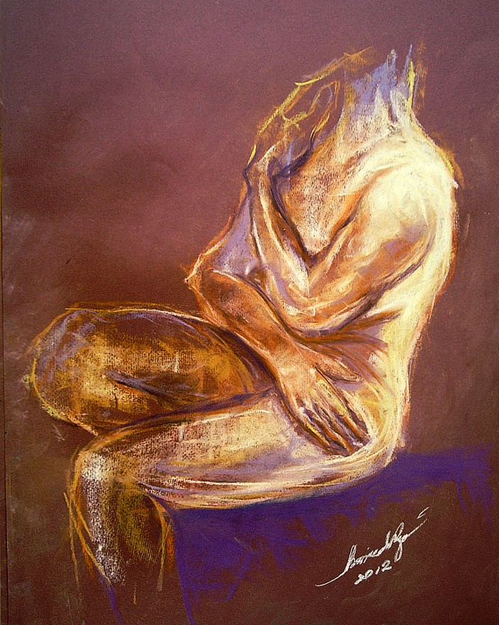 Studio busto maschile. Pastello su cartoncino (2011)