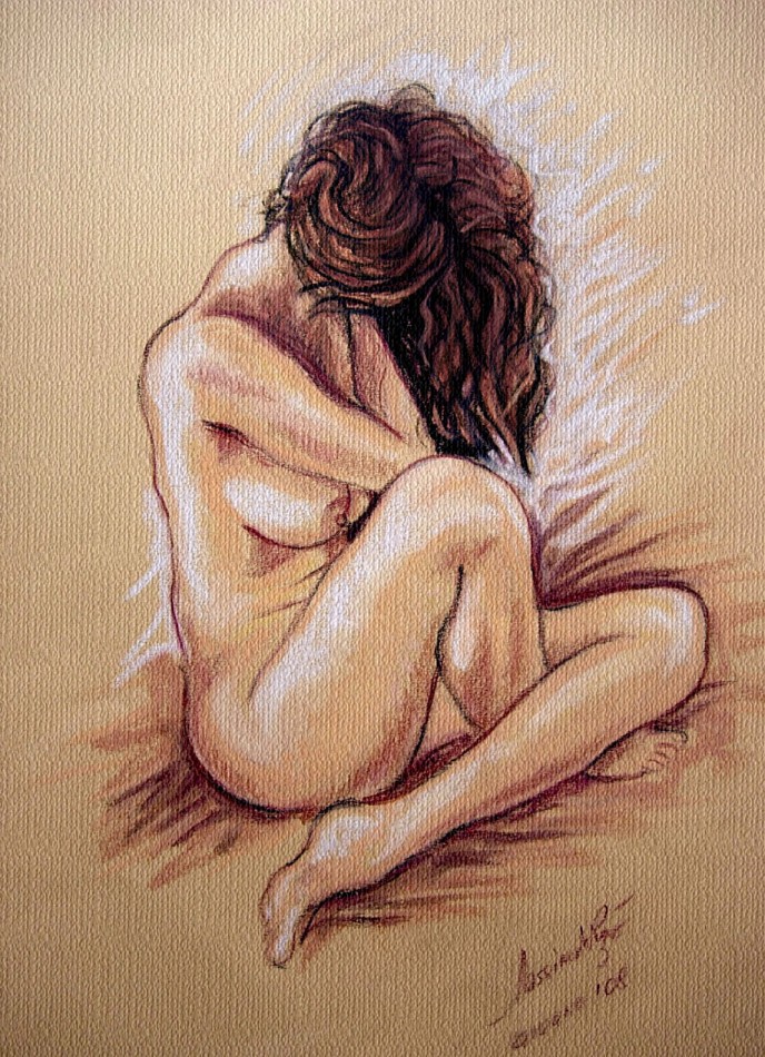 Studio figura nuda. Sanguigna su carta (2008)