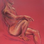 Studio figura maschile. Conté crayon su cartoncino (2013)