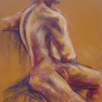 Figura virile. Conté crayon su cartoncino (2013)