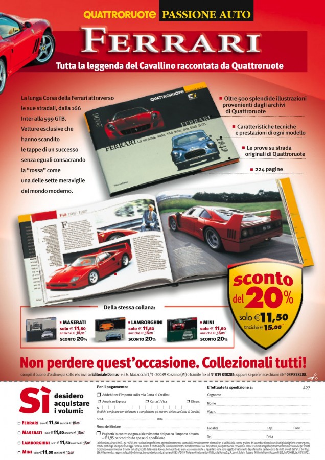 Campagna stampa Passione Ferrari - (C) Editoriale Domus SpA
