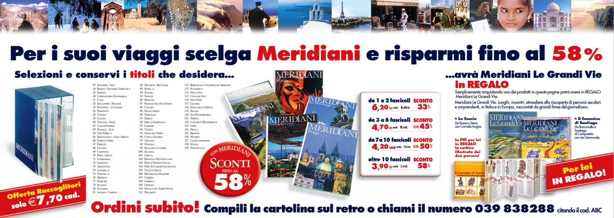 Campagna stampa Abbonamenti Meridiani - (C) Editoriale Domus SpA