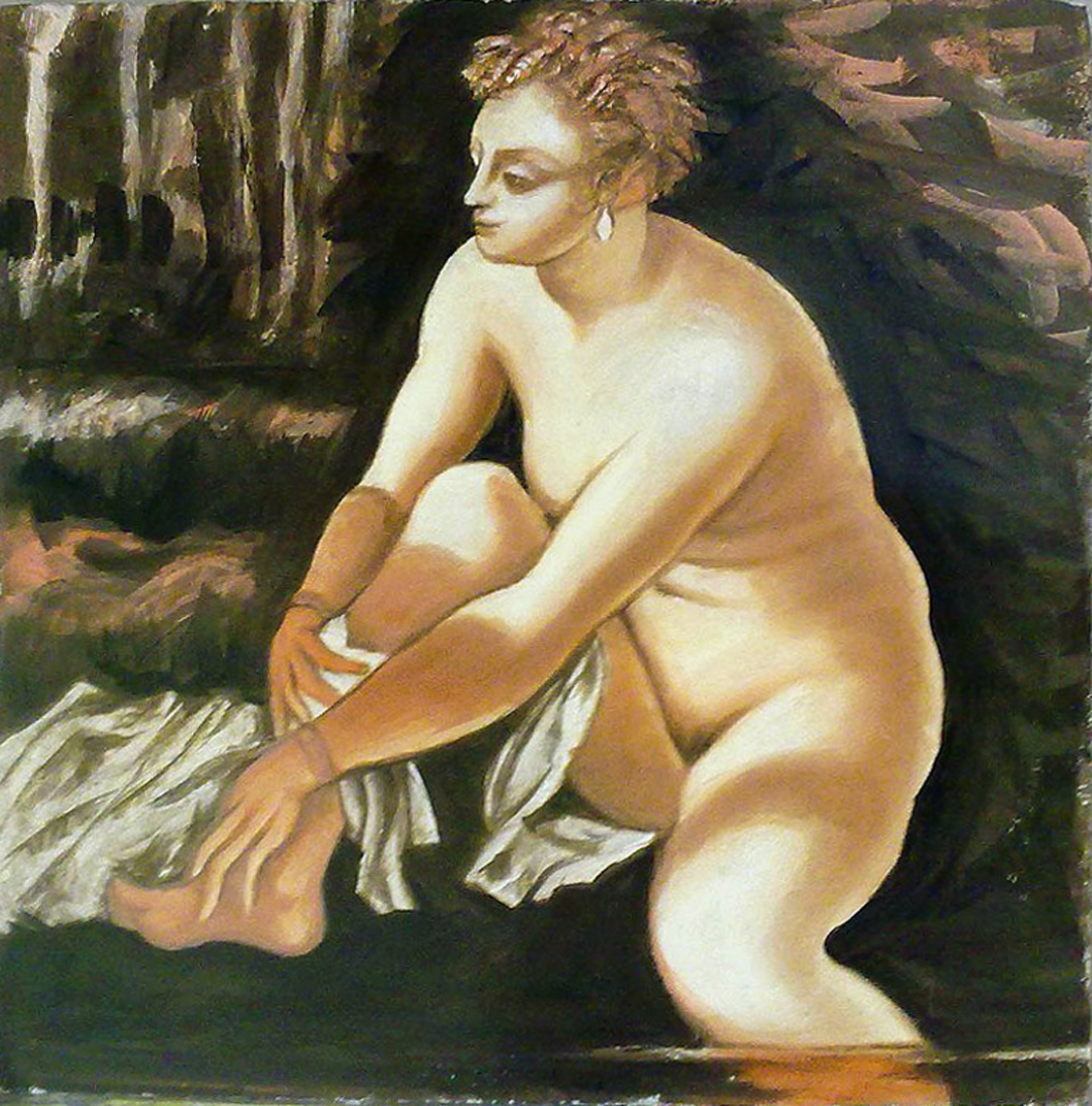 La mia Susanna (2012). Affresco copia di Jacopo Robusti Tintoretto (1518-94)