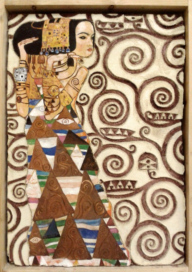 Graffito ispirato all'Albero della Vita di Gustav Klimt. Tecniche miste (2015)