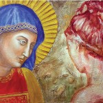 Le due Marie. Affresco e tecniche miste su malta (2017). Affresco e tecniche miste su malta (2017)