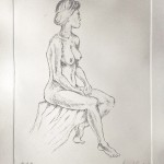 Nudo di ragazza. Acquaforte su lastra di zinco (2018)