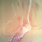 Studio di piede. Pastelli (2019)
